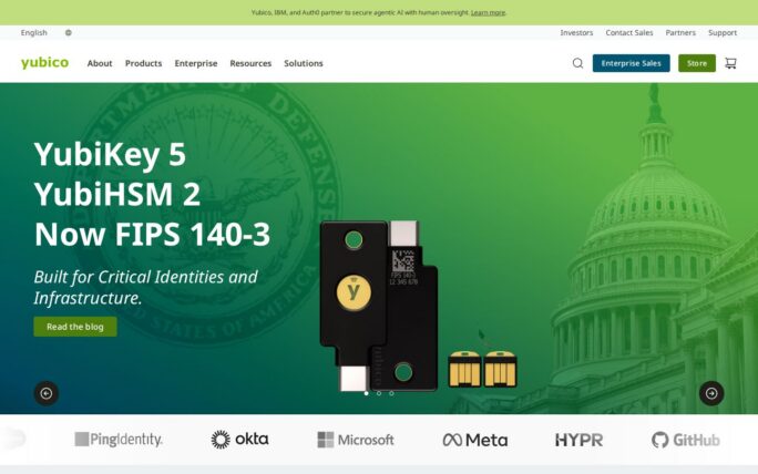 Yubico (Hardware-Backed Passwordless Authentication)